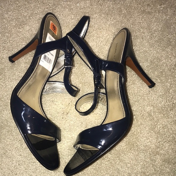 Marc Fisher Navy Blue Ankle Strap Sandals-Size 10 - Picture 9 of 9